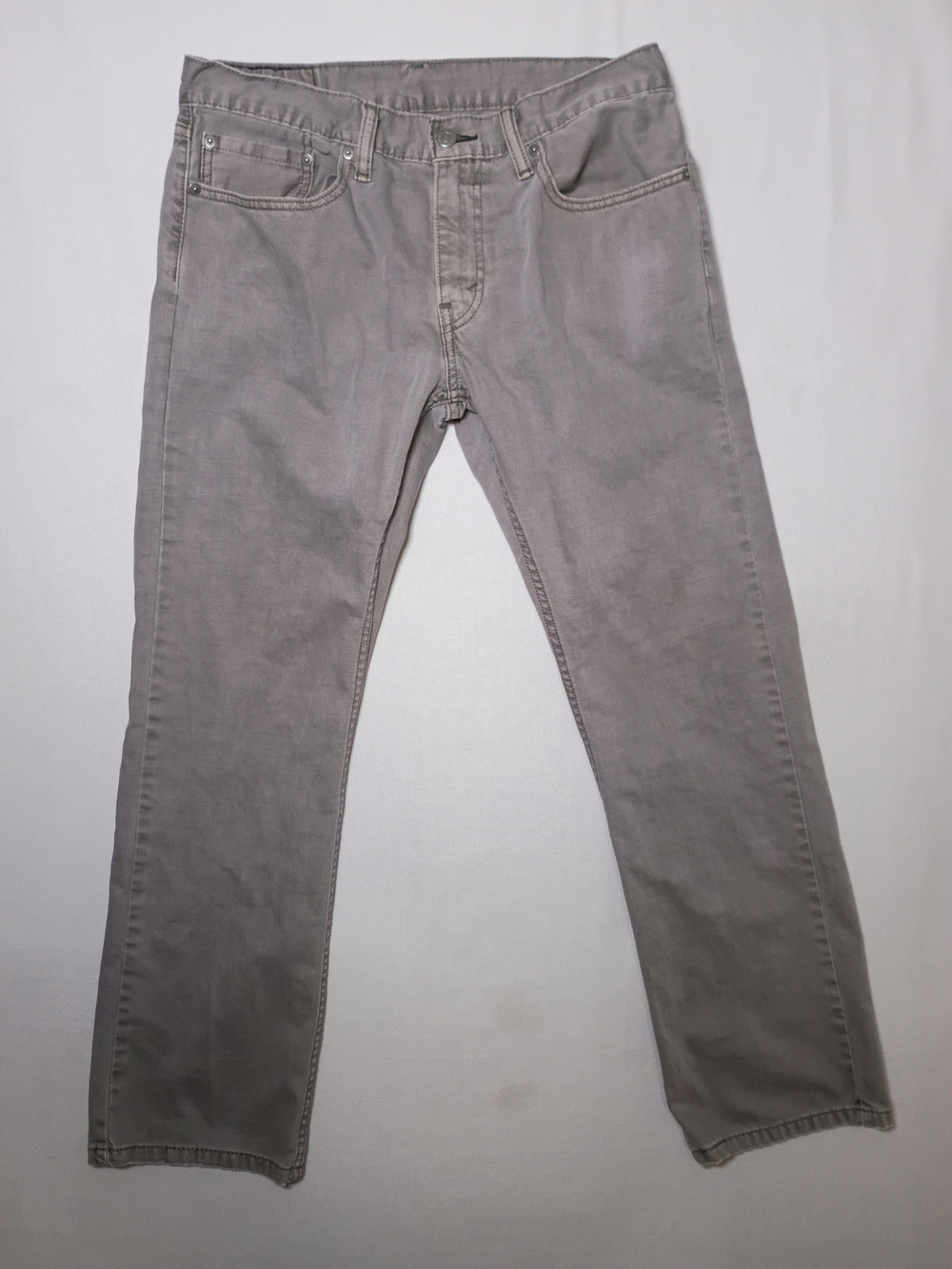 Levi's 514 Mens Low Rise Straight Fit Jeans 32X30 Gray Denim